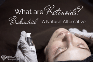 girl having a facial: text: What are retinoids? Bakuchiol - a natural alternative