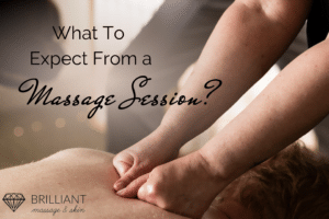 man having a back massage: text: what to expect from a massage session?