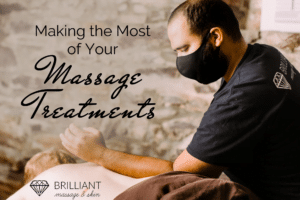 client having a massage on a massage table: text: making the most of your massage treatments