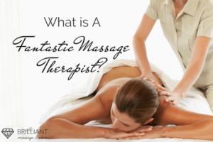 a massage therapist giving a massage to client's back: text: what is a fantastic massage therapist?